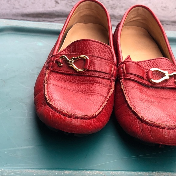 Cole Haan Nik. Air System Women's Red Leather Slip On Shoes Size 7B - Picture 2 of 13